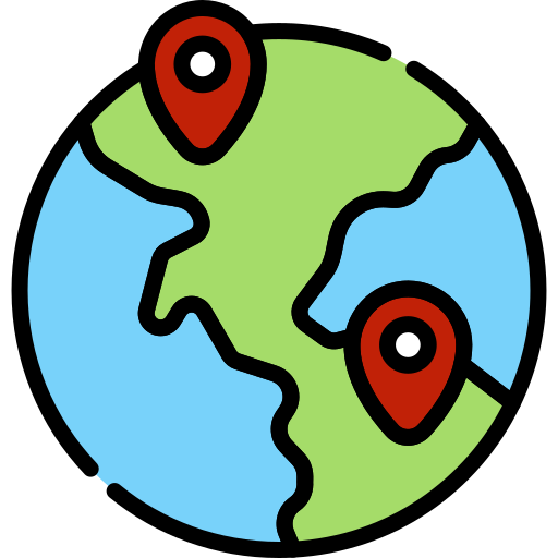 countries with location icon